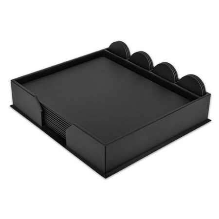 Dacasso Black Leatherette 23-Piece Conference Room Set DF-1051